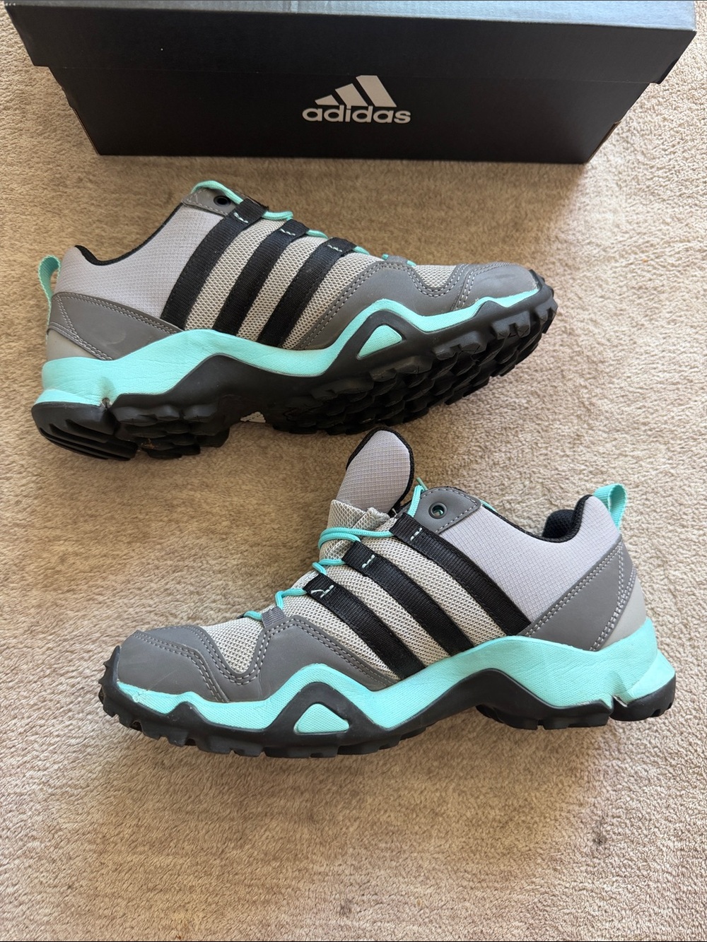 adidas Women's Gray & Teal Trail Sneakers